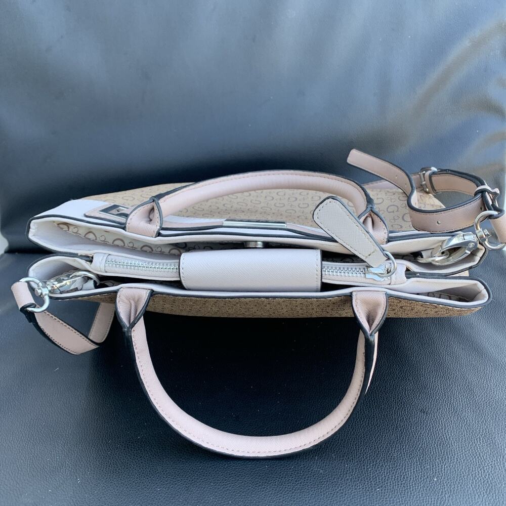 Guess Logo Bag Beige And Brown - Picture 5 of 12